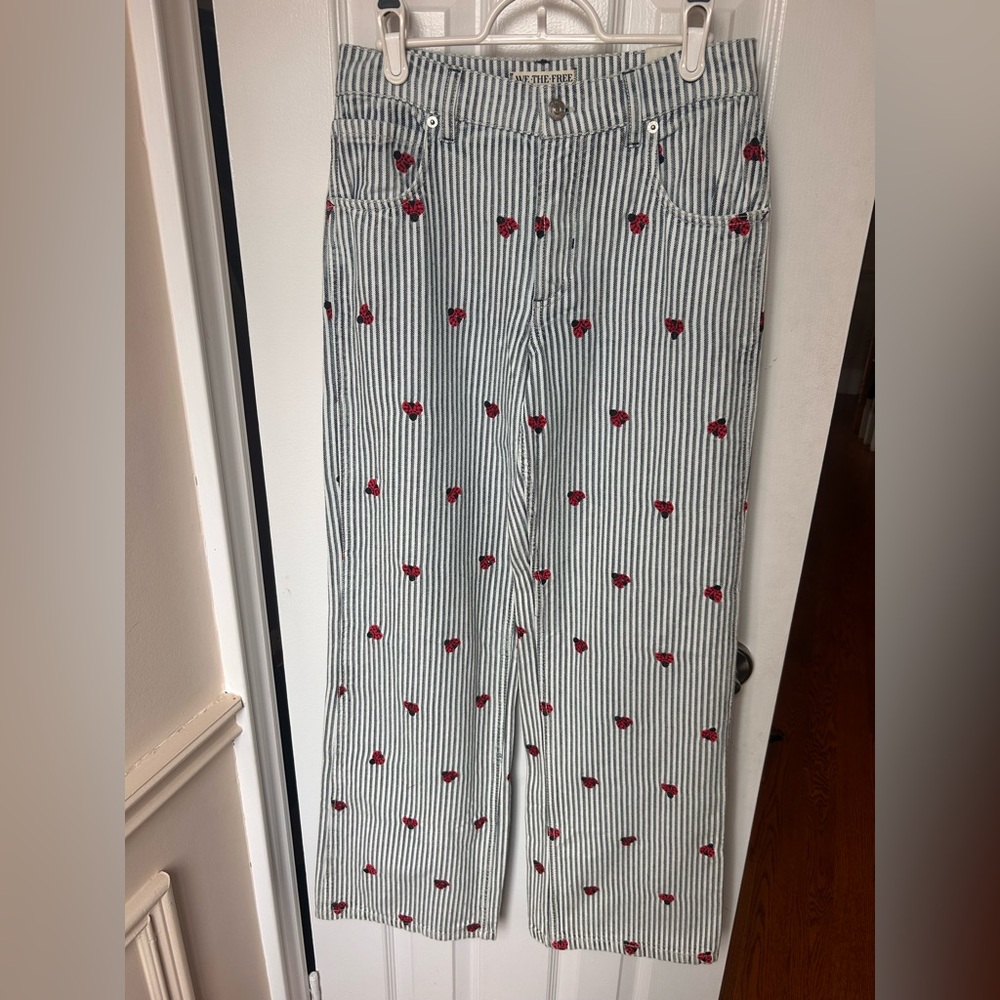 Free People We The Free Bugged Out Straight-Leg Jeans Lady Lucky - Picture 2 of 16